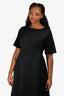 Max Mara The Weekend Black Jersey Short Sleeve Belted Midi Dress Size XS