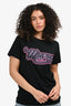 Isabel Marant Black/Pink Logo T-Shirt Size XS