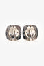 Versace Vintage Silver Tone Medusa Earrings