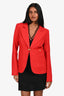 Smythe Red Single Breasted Blazer Size 8