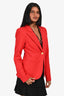 Smythe Red Single Breasted Blazer Size 8