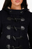 Burberry Brit Navy Wool Toggle Hooded Duffle Coat Size 4