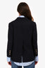 Patou Navy Blue Virgin Wool/Cashmere Double Breasted Short Coat with Gold Buttons Size 40