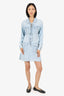 DL1961 Blue Denim Lace-up Long Sleeve Mini Dress Size S