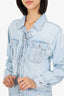DL1961 Blue Denim Lace-up Long Sleeve Mini Dress Size S
