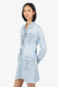 DL1961 Blue Denim Lace-up Long Sleeve Mini Dress Size S