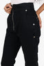 Isabel Marant Black Denim Zip-up Straight Leg Jeans Size 36