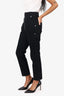 Isabel Marant Black Denim Zip-up Straight Leg Jeans Size 36