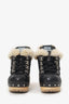 Miu Miu Black Leather Fur-lined Clogs Size 41