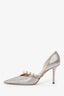 Jimmy Choo Metallic 'Aurelie' Heels Size 38.5