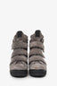 Prada Sport Grey Suede High Top Wedge Sneakers Size 37