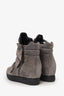 Prada Sport Grey Suede High Top Wedge Sneakers Size 37