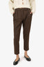 Max Mara Brown Wool Straight Leg Trousers Size 2