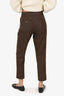 Max Mara Brown Wool Straight Leg Trousers Size 2