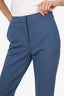 Max Mara Blue Straight Leg Trousers Size 4