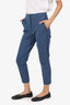 Max Mara Blue Straight Leg Trousers Size 4