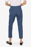 Max Mara Blue Straight Leg Trousers Size 4