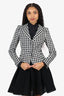 Prada Black/White Wool Check Blazer Size 38