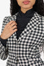 Prada Black/White Wool Check Blazer Size 38