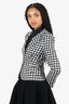 Prada Black/White Wool Check Blazer Size 38