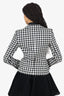 Prada Black/White Wool Check Blazer Size 38
