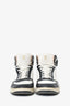 Louis Vuitton Black/White Calfskin Monogram Rivoli High Top Sneakers Size 9 Mens