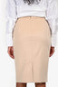 'S Max Mara Beige Camelhair Midi Skirt Size 2 US
