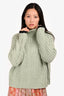 Victoria Victoria Beckham Green Wool High Neck Sweater Size 1