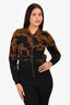Burberry Brit Brown/Black Wool Patterned Zip-Up Cardigan Size XS