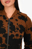 Burberry Brit Brown/Black Wool Patterned Zip-Up Cardigan Size XS