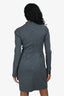 Gucci Grey Wool Mandarin Collar Mini Dress Est. Size XS