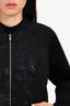 Balenciaga 2014 Black Patterned Baseball Style Zip-Up Jacket Size XS