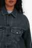 Alexander Wang Black Denim Button Up Jacket Size XS