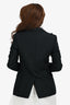 Valentino Black Wool/Silk Asymmetrical Lapel Blazer Est. Size XS