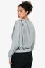 Ports 1961 Pure Grey Drape Detail Sweater Size S