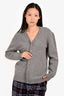 Balenciaga 2017 Grey Wool Snap Button Detail Cardigan Size 36
