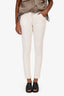 Brunello Cucinelli Cream Wool Skinny Pants Size 2 US