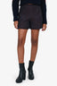 Carven Burgundy/Navy Tweed Mini Shorts Size 34