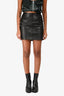 A.L.C. Black Leather Zipper Detailed Mini Skirt Size 0
