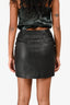 A.L.C. Black Leather Zipper Detailed Mini Skirt Size 0