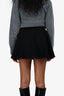 Miu Miu 2013 Black Wool Mini Skirt Size 36