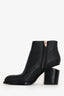 Alexander Wang Black Leather RGHW Cut-Out Ankle Boots Size 35