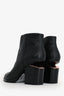 Alexander Wang Black Leather RGHW Cut-Out Ankle Boots Size 35