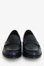 Prada Green/Navy Saffiano Leather Loafers Size 35