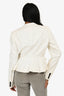 Burberry White Cotton Blend Single Button Blazer Size 8 US