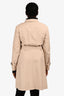 Burberry Beige Nylon Trench Belted Trench Est. Size M