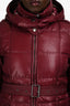 Burberry Brit Burgundy Belted Puffer Jacket Size M