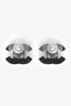 Pre-Loved Chanel™ 2011 Silver Tone Metal Crystal Embellished CC Earrings
