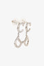 Christian Dior Silver Tone Metal Crystal Embellished 'CD' Ear Pendants