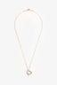 Tiffany & Co. By Elsa Peretti Sterling Silver Gemstone Set Open Heart Pendant Necklace